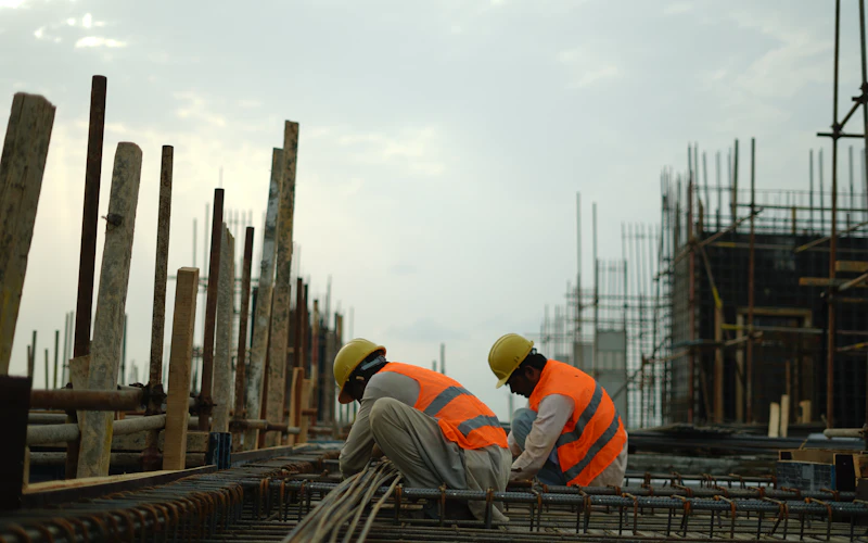 Operai in un cantiere